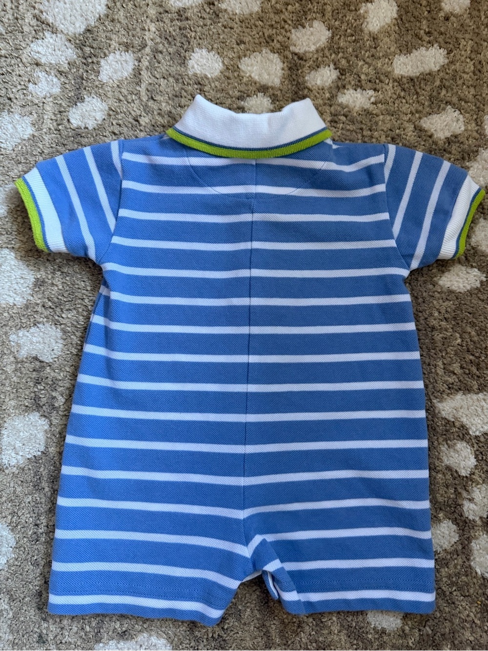 Florence Eiseman Boys Lizard Shortall Romper, 12 months - Picture 2 of 4